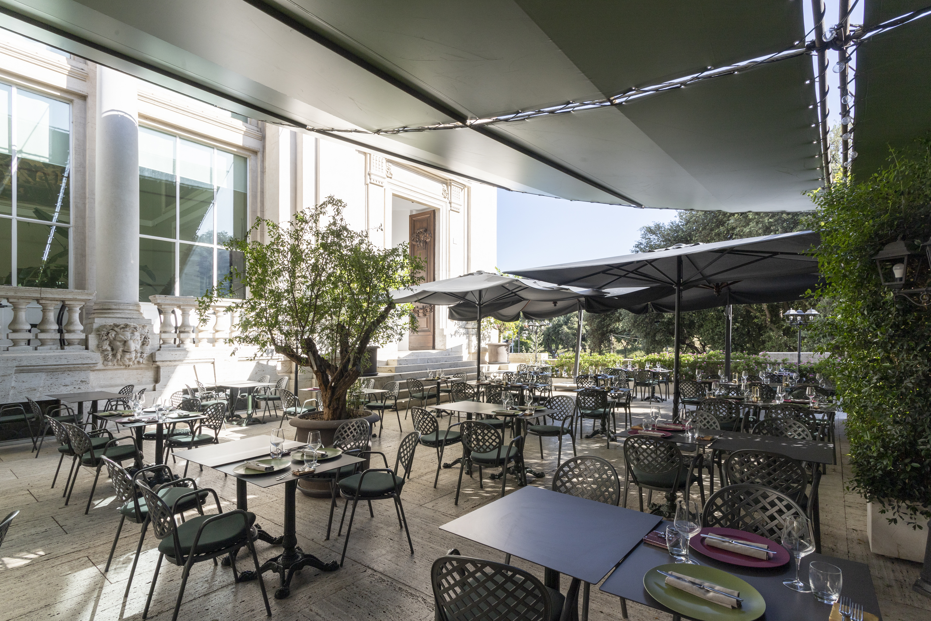 Déjeuner au caffè delle arti de la villa Borghèse